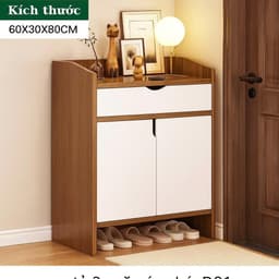 Tủ Giày - Kệ Giày Đa Tầng Cánh Vát Decor Chất Liệu Gỗ MDF Phủ Melamin Chống Xước Hiện Đại 4