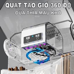 Máy sấy khử trùng đũa thìa có tia UV diệt khuẩn bảo vệ sức khỏe 9