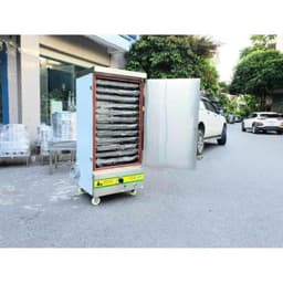 "Tủ Hấp Cơm Công Nghiệp 12 Khay Inox 304, Chạy Điện/Gas, Có Hẹn Giờ - Hàng Việt Nam Chất Lượng Cao Giá Tốt" 3