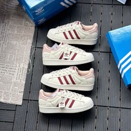 Giày Thể Thao Sò Hồng Kem,Giày Adida Kem Viền Hồng Đủ Size 36-39 Sò Hoa fullbox 7