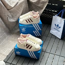 Giày Thể Thao Sò Hồng Kem,Giày Adida Kem Viền Hồng Đủ Size 36-39 Sò Hoa fullbox 6
