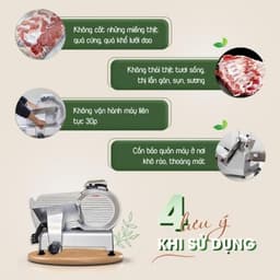 Máy Thái Thịt ES300 – Dao 30cm,Máy thái thịt siêu bén, cắt cả thịt chín và thịt lạnh! Hàng Chính Hãng với công suất 420W 4