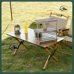 bàn camping gấp gọn, dã ngoại cắm trại du lịch ngoài trời sơn tĩnh điện gọn nhẹ 6