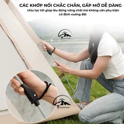 Lều Cắm Trại, lều dã ngoại tự bung, chống tia UV, chống thấm nước, lều tự giãn nở dùng cho 2-6 người 6