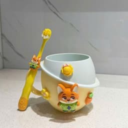 cốc Đánh Răng Kèm Bàn Chải Hoạt Hình Kiddy Cho Bé Siêu Dễ Thương 3