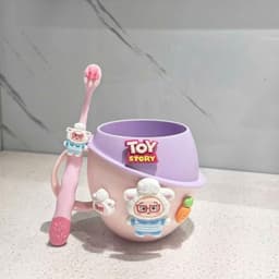 cốc Đánh Răng Kèm Bàn Chải Hoạt Hình Kiddy Cho Bé Siêu Dễ Thương 2