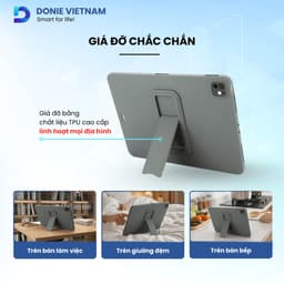 Bao da iPad chống va đập có chân đế xoay ngang dọc cho Pro/ Air/ Mini đủ dòng DonieVietnam P20 2