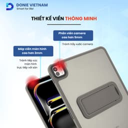 Bao da iPad chống va đập có chân đế xoay ngang dọc cho Pro/ Air/ Mini đủ dòng DonieVietnam P20 5