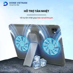 Bao da iPad chống va đập có chân đế xoay ngang dọc cho Pro/ Air/ Mini đủ dòng DonieVietnam P20 7