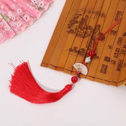 Tua Rua Bạch Phiến Gắn Quạt Cổ Trang - Phụ Kiện Treo Quạt Xếp, Quạt Tròn Họa Tiết Quạt Nhỏ Mini Cao Cấp 9