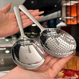 Bộ Dụng Cụ Nhà Bếp 2 Thìa Inox - 1 Muỗng Trơn và 1 Muỗng Thủng Bằng Inox Cao Cấp Bền Đẹp, Chắc Chắn aleee VINBEO -[AL06] 3