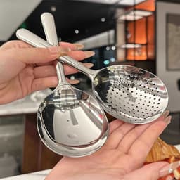 Bộ Dụng Cụ Nhà Bếp 2 Thìa Inox - 1 Muỗng Trơn và 1 Muỗng Thủng Bằng Inox Cao Cấp Bền Đẹp, Chắc Chắn aleee VINBEO -[AL06] 6