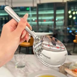 Bộ Dụng Cụ Nhà Bếp 2 Thìa Inox - 1 Muỗng Trơn và 1 Muỗng Thủng Bằng Inox Cao Cấp Bền Đẹp, Chắc Chắn aleee VINBEO -[AL06] 7