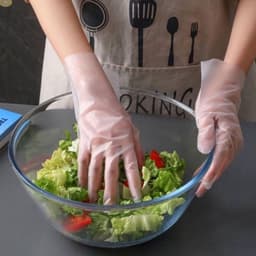 Hộp 100 Găng Tay Thực Phẩm,găng tay dùng 1 lần TPE siêu dai siêu bền chống thấm nước  3