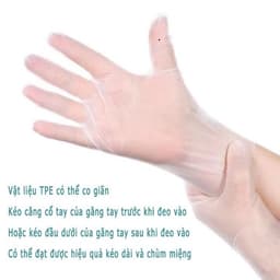 Hộp 100 Găng Tay Thực Phẩm,găng tay dùng 1 lần TPE siêu dai siêu bền chống thấm nước  2