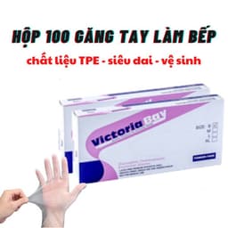 Hộp 100 Găng Tay Thực Phẩm,găng tay dùng 1 lần TPE siêu dai siêu bền chống thấm nước  6