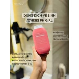 Dung Dịch Vệ Sinh Phụ Nữ X2 Nghệ Nano Whisis pH Girl 200ml Làm Sạch, Khử Mùi, Dưỡng Ẩm, Giảm Viêm| Cherry Beauty 4