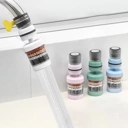 Combo 5 đầu vòi lọc nước trực tiếp 6 lớp Carbon xoay 360°  3x12cm,lọc nước trực tiếp tại vòi 6 tầng lọc sạch cặn bẩn 6