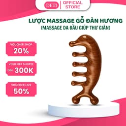 Lược Đàn Hương Đỏ 2 đầu massage mặt và đầu, thon gọn, giảm căng thẳng, đa năng cao cấp  5