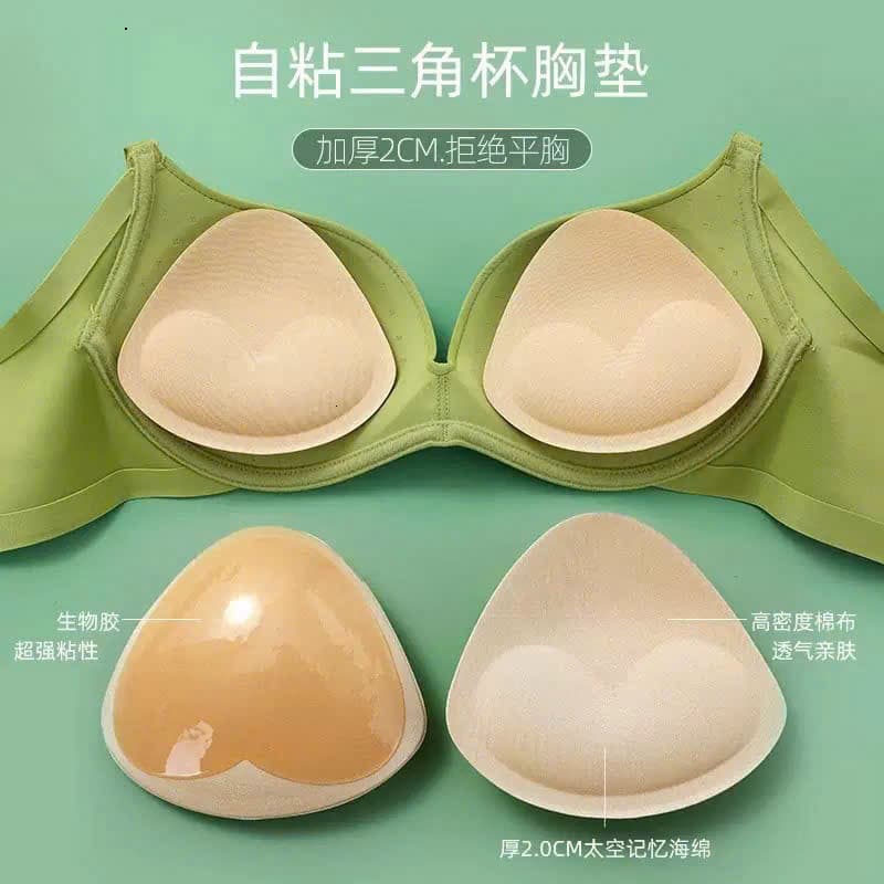 Combo 3 đôi / 1 đôi Miếng độn ngực nâng ngực đẹp dạng mút tam giác siêu dính chống trượt dùng cho áo tắm, đi tiệc ( 047)
