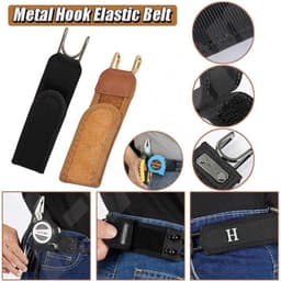 Thắt lưng co giãn với thiết kế không khóa và móc kim loại điều chỉnh dễ dàng dành cho cả nam và nữ - hieuanh1688 1