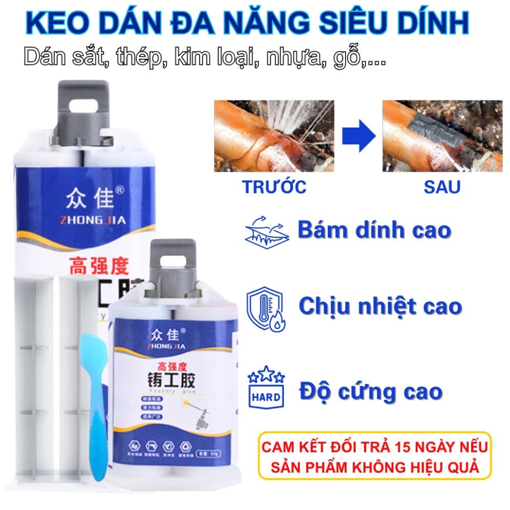 Keo Dán Siêu Dính Chịu Nhiệt 200°C Tuýp 100ml Dán Được Tất Cả Chất Liệu (si le)