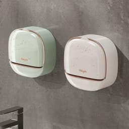 Hộp Đựng Xà Phòng Chống Thấm Nước Không Đục Lỗ, Lật Dán Tường Có Khay Thoát Nước 【Nhận Sỉ】 3