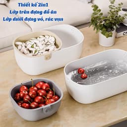 [HOT] Hộp Đựng Đồ Ăn Vặt 2 Lớp LEMON Tết 2026,Rổ Đựng Trái Cây,Hướng Dương Nhỏ Gọn 2 Tầng,Thoát Nước 5602 7