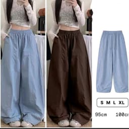 Quần Suông Kaki Thun Hè Dáng Suông Tôn Dáng 2 phân lọai Chiều Dài 95-100cm 1