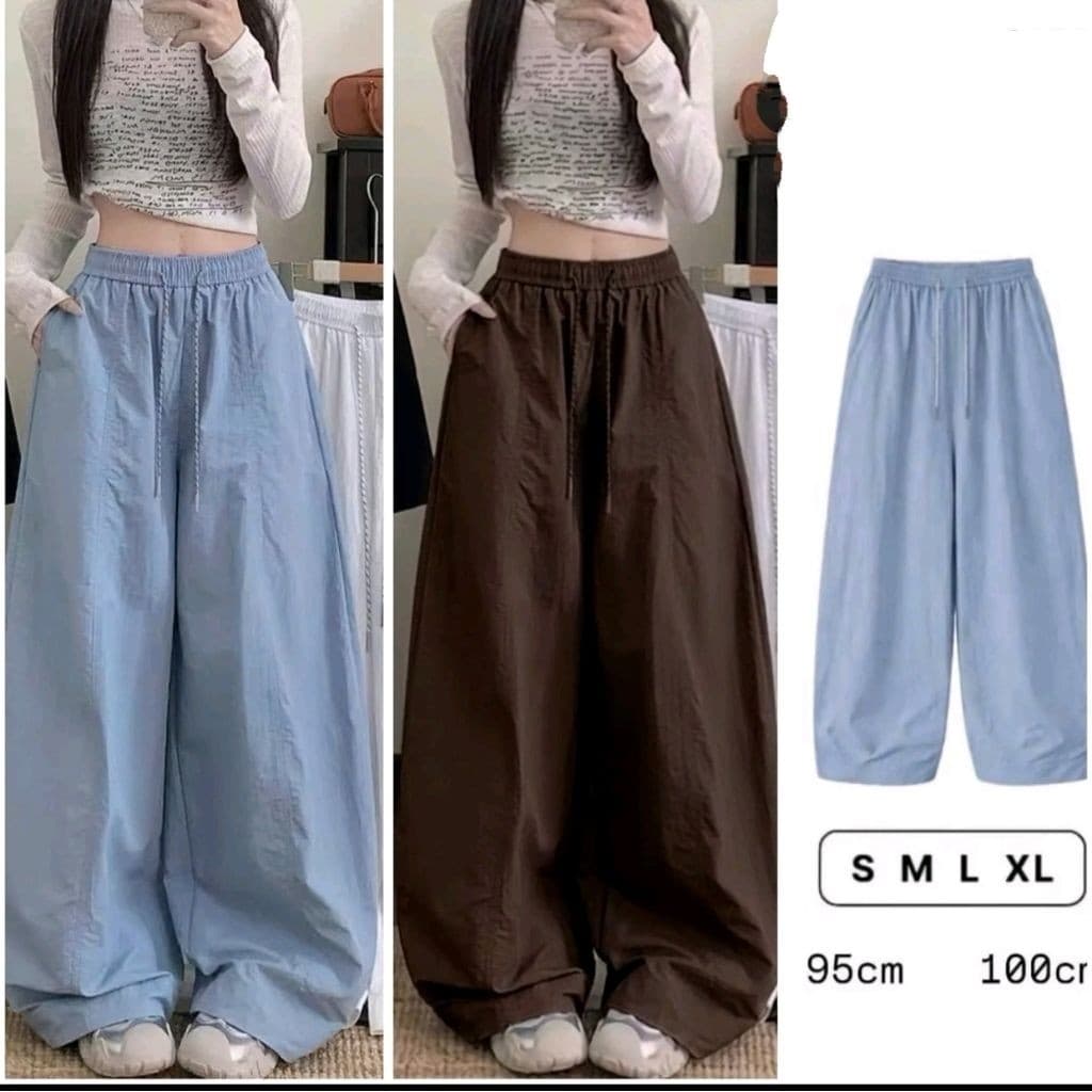 Quần Suông Kaki Thun Hè Dáng Suông Tôn Dáng 2 phân lọai Chiều Dài 95-100cm