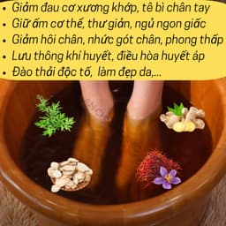 "Bột Ngâm Chân Thảo Mộc An Chi Organic 30 Túi: Ngải Cứu Gừng Giữ Ấm, Giảm Đau Khớp, Khử Hôi Chân (al)" 4