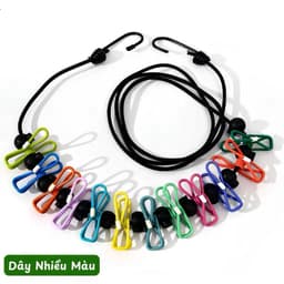 Dây Phơi Đồ Co Giãn 1.8 ĐẾN 3.5m, Móc Treo Quần Áo Tiện Lợi 12 Kẹp Chống Gió 1