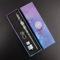 BỘ BÚT THỦY TINH HÀ - Bút Chấm Mực Cổ Trang Luyện Chữ Hán Học Tiếng Trung 4