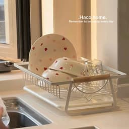 Kệ Để Bát Đĩa Đa Năng Với Khay Hứng Nước, Giá Để Vung, Tiết Kiệm Không Gian Bếp(05) 1