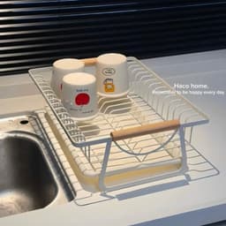 Kệ Để Bát Đĩa Đa Năng Với Khay Hứng Nước, Giá Để Vung, Tiết Kiệm Không Gian Bếp(05) 4