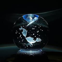 Đèn Ngủ Quả Cầu Pha Lê 3D Thủy Tinh Phát Sáng Trang Trí, Quà Tặng Đế Thủy Tinh 4