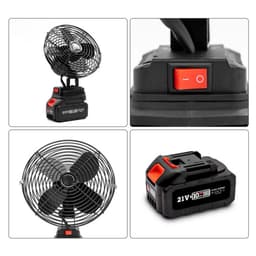 [HỎA TỐC ] Quạt tích điện để bàn lồng sắt cánh sắt dung lượng PIN 10CELL lớn sử dụng nhiều giờ HGHOME 5