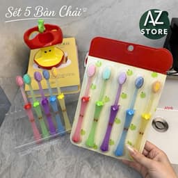 Set 5 Chiếc Bàn Chải Hình Quả Táo Siêu Dễ Thương 5