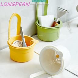 Giỏ lọc treo bồn rửa , Bộ lọc rác nhà bếp nắp dưới có thể mở sáng tạo, có thể tháo rời Dễ dàng làm sạch Túi đựng 9