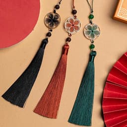 DÂY TUA RUA HOA MAI ANH ĐÀO 5 CÁNH - Phụ Kiện Treo Quạt Tròn Sườn Xám Cổ Phong Đồng Tâm 7