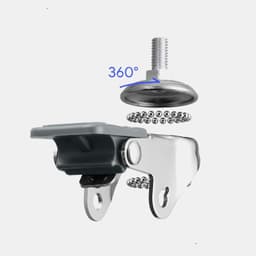 Bộ Bánh Xe Cho Bàn Nâng Hạ HyperWork Size M8/M10 (Tải Trọng 120kg) - Khóa Bánh Chống Xước Sàn 8