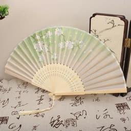QUẠT XẾP PHONG LÊ ẢNH CỔ TRANG - Quạt Gấp Nan Tre Họa Tiết Cánh Bướm Khung 21cm Phụ Kiện Sườn Xám Cổ Điển 2