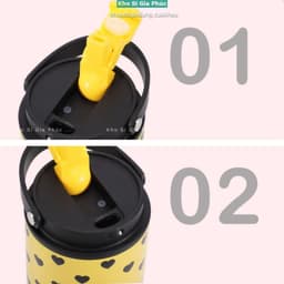Bình Nước Giữ Nhiệt, Cốc Uống Giữ Nhiệt Di Động Bằng Thép Không Gỉ 304, Dung Tích Lớn 710ML Chống Rò Rỉ 3