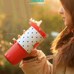 Bình Nước Giữ Nhiệt, Cốc Uống Giữ Nhiệt Di Động Bằng Thép Không Gỉ 304, Dung Tích Lớn 710ML Chống Rò Rỉ 7