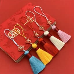 (Combo 5/10) TUA RUA CHỮ PHƯỚC CHỈ ĐỎ MINI - Dây Treo Đồng Tâm May Mắn Trang Trí Tết Cổ Trang Nhiều Màu Sắc 3