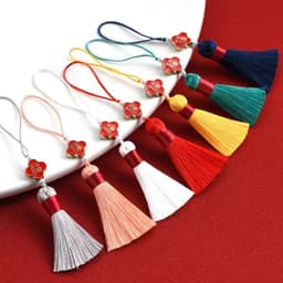 TUA RUA CHỮ PHƯỚC CHỈ ĐỎ MINI - Dây Treo Đồng Tâm May Mắn Trang Trí Tết Cổ Trang Nhiều Màu Sắc 3