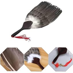 Quạt Khổng Minh Gia Cát Lượng Lông Vũ Đen Cổ Trang – Quân Sư Khổng Minh Phụ Kiện Hóa Trang Kiếm Hiệp Nam Nữ 6
