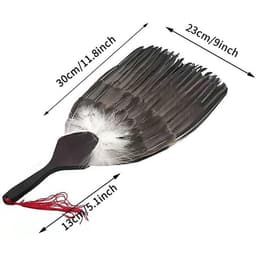 Quạt Khổng Minh Gia Cát Lượng Lông Vũ Đen Cổ Trang – Quân Sư Khổng Minh Phụ Kiện Hóa Trang Kiếm Hiệp Nam Nữ 8
