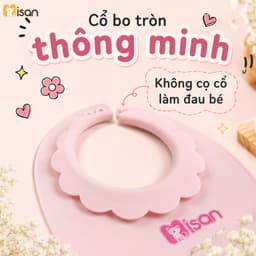 [Misan] - Yếm silicone có máng hứng cổ bo tròn mềm mại Little Dreamers 6