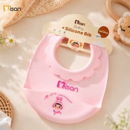 [Misan] - Yếm silicone có máng hứng cổ bo tròn mềm mại Little Dreamers 8